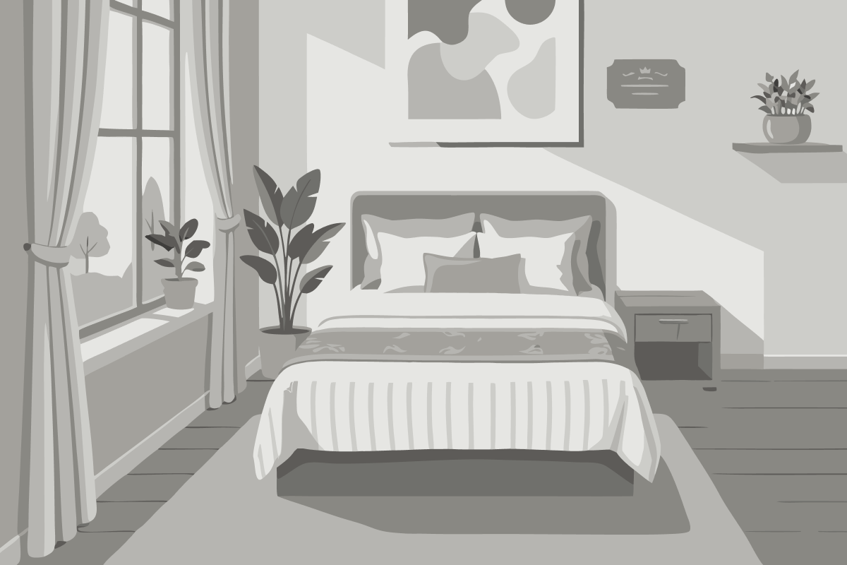High Floor One-Bedroom Queen Suite with Skyline View, Sofa Bed and Roll-In Shower - Mobility Access